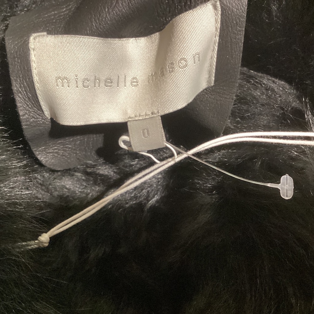 Michelle Mason 100% lamb shearling coat NWT 0 - Picture 2 of 8